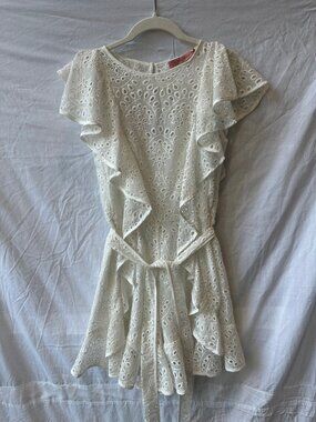 Rodeo Show White Embroidered Eyelet Romper AU4/US 0  Embroidered Bridal Vacati